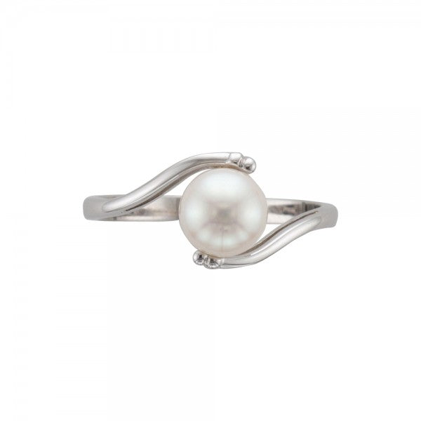 White Gold Pearl Ring