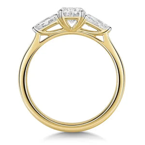 18ct Gold Lab Diamond Three Stone Ring