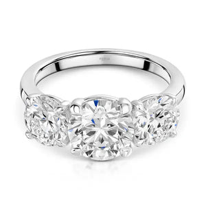 Platinum Lab Diamond Three Stone Ring