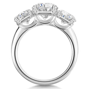 Platinum Lab Diamond Three Stone Ring