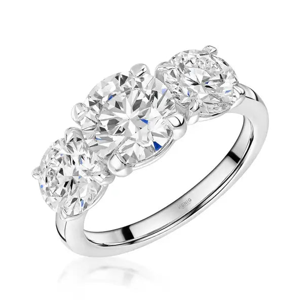 Lab Diamond trillogy ring, 3.00ct, Leevans Jewellers, Leeds Gold Buyers