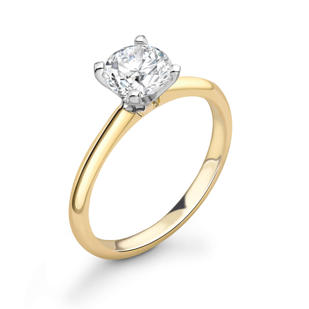 Yellow Gold Diamond Solitaire Ring