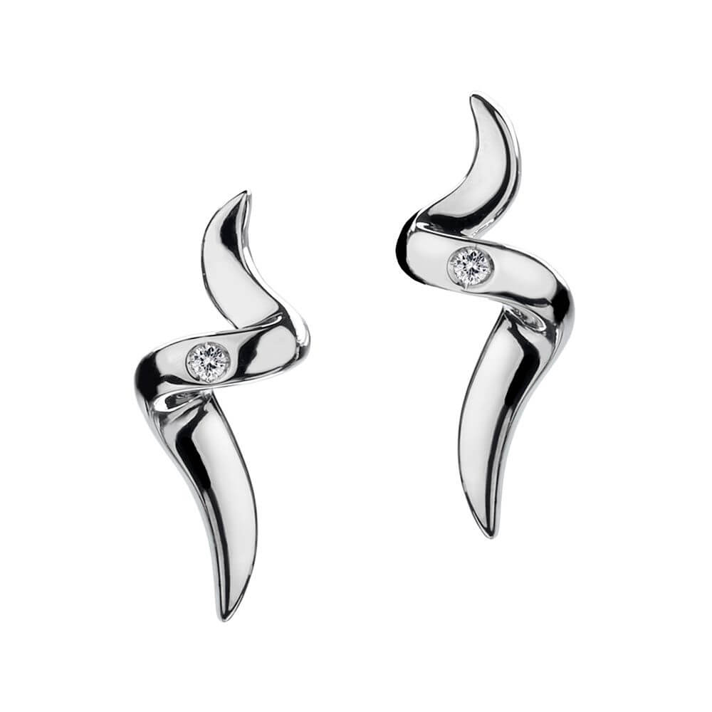 Silver Hot Diamonds Sensual Earrings, Leevans Jewellers Leeds