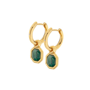 Hot Diamonds Jac Jossa Malachite Earrings, Leevans  Jewellers Leeds