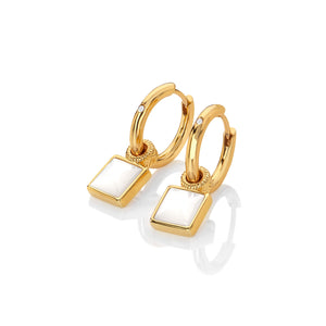 Calm Mother of Pearl Square Earrings