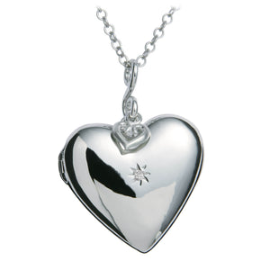 Silver Hot Diamonds Romantic Heart Locket, Leevans Jewellers Leeds