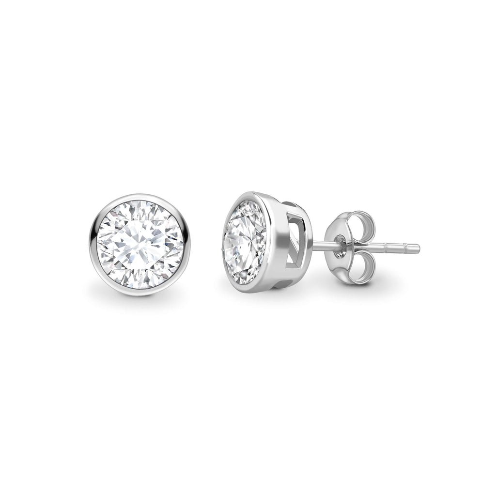 Ladies Pre-owned 18ct White Gold Diamond Stud Earrings, 1.00ct, Leevans Jewellers Leeds