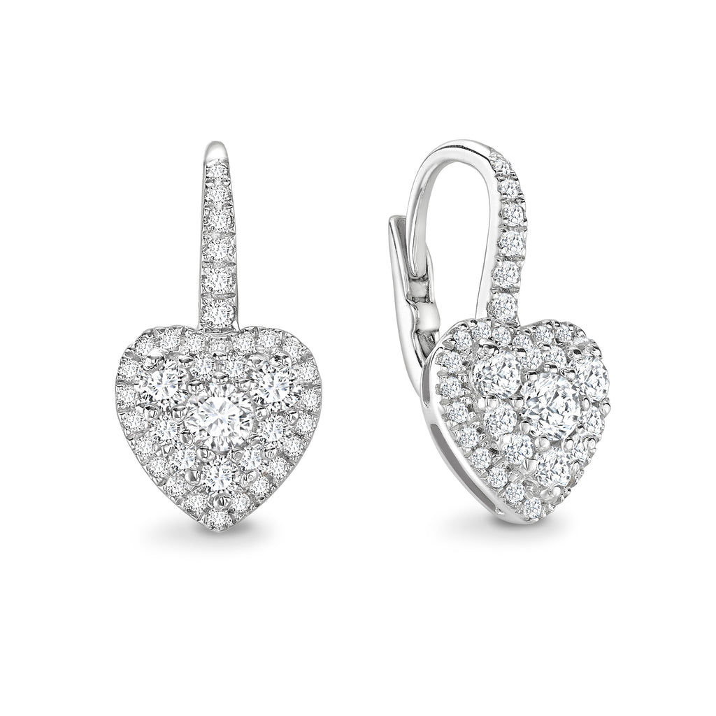 White Gold Diamond Drop Earrings