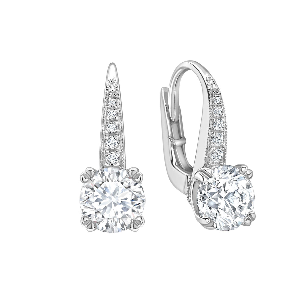 18ct white gold diamond drop earrings 0.89ct, Leeds Gold Buyer, Leevans Jewellers & Pawnbrokers