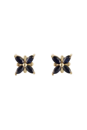 9ct yellow gold sapphire stud earrings, Leevans Jewellers & Pawnbrokers Leeds