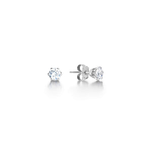18ct White Gold Diamond Stud Earrings 0.20ct, Leevans Jewellers Leeds