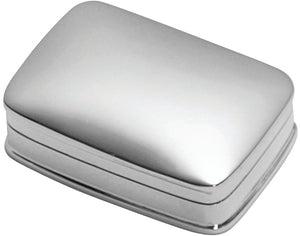 Silver Rectangular Pill Keepsake Box