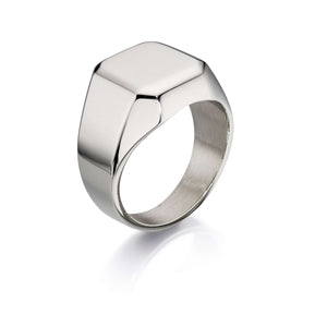 men's Fred Bennett Stainless Steel Signet Ring, R3412,Leevans Jewellers & Pawnbrokers leeds