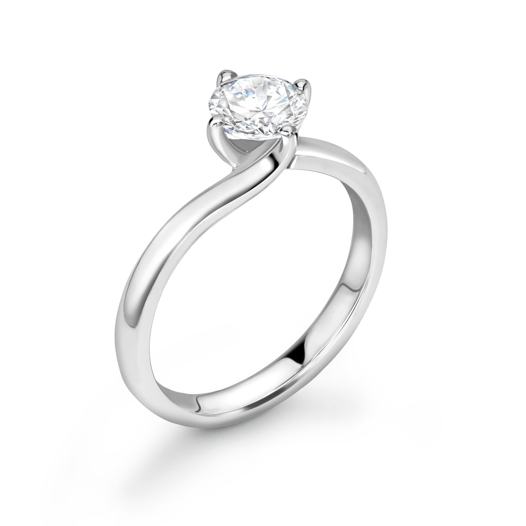 Platinum Dimoand Solitaire Ring