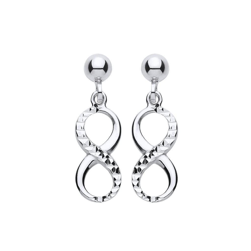 White Gold Drop Earrings