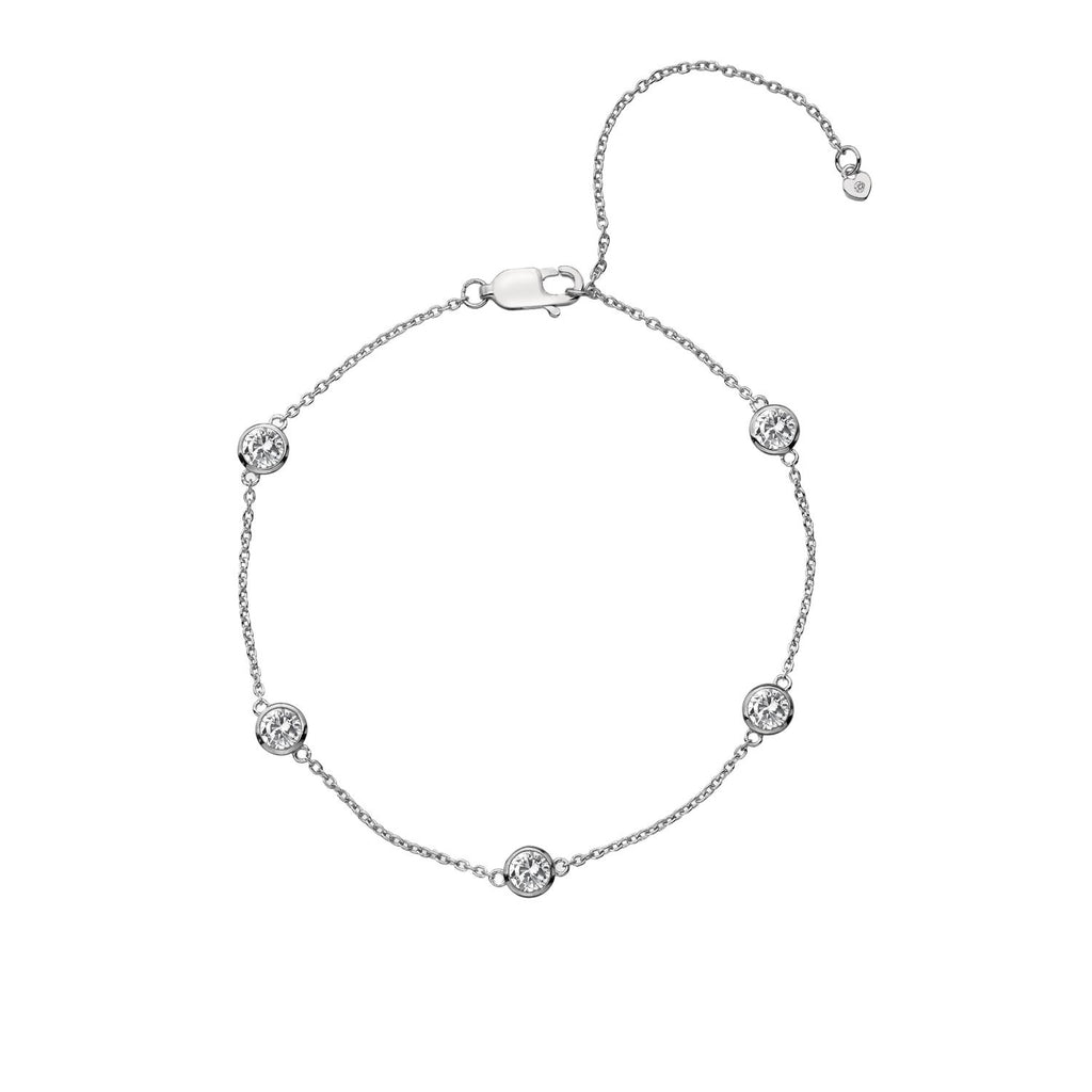 Hot Diamonds Tender Bracelet, White Topaz & Diamond, Leevans Jewellers & Pawnbrokers Leeds